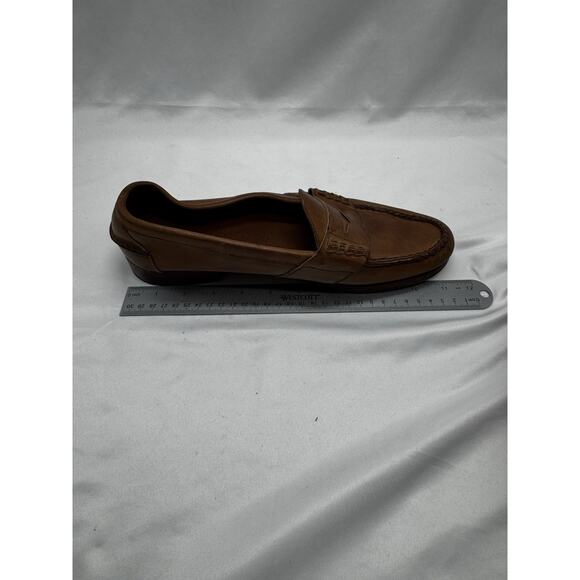 COLE HAAN Hand Sewn Brown Leather PENNY LOAFERS Sz 11 Office Work Academia - Picture 9 of 11